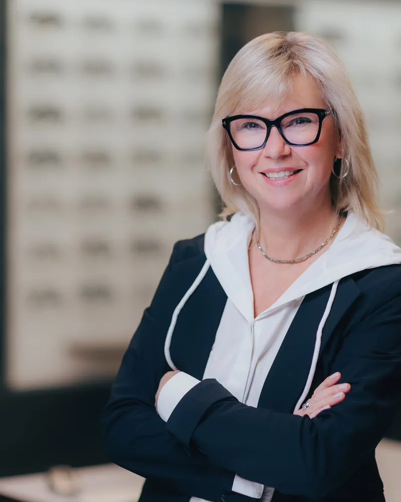 Porträt von Gaby Götz, Augenoptikerin bei Pippig’s Brillen in Gundelfingen